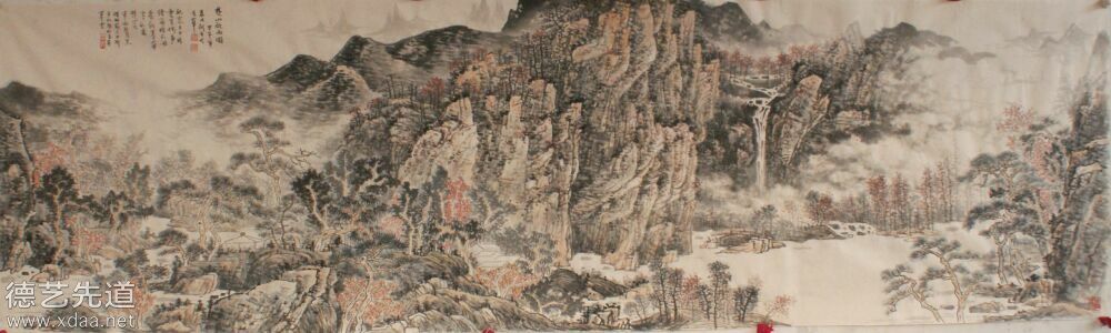 高术平工笔画山水画作品11